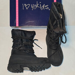 Girls I Love YoKids Linda Boots Size 2 Black Winter Snow